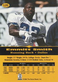 1996-97 Score Board All Sport PPF #126 Emmitt Smith Back