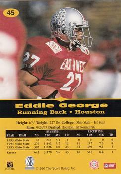 1996-97 Score Board All Sport PPF #45 Eddie George Back