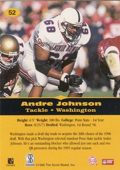 1996-97 Score Board All Sport PPF #52 Andre Johnson Back