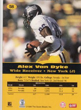 1996-97 Score Board All Sport PPF #58 Alex Van Dyke Back