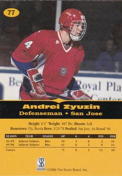 1996-97 Score Board All Sport PPF #77 Andrei Zyuzin Back