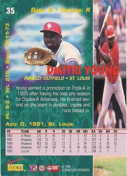 1995 Signature Rookies Tetrad #35 Dmitri Young Back