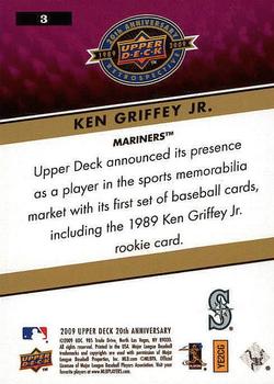 2009 Upper Deck 20th Anniversary #3 Ken Griffey Jr. Back