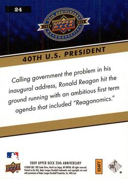 2009 Upper Deck 20th Anniversary #24 Ronald Reagan Back