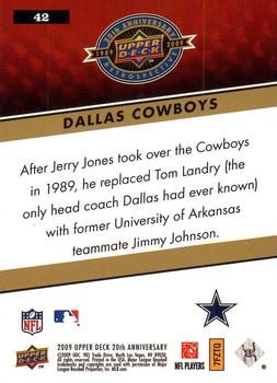 2009 Upper Deck 20th Anniversary #42 Dallas Cowboys Back
