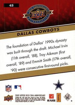 2009 Upper Deck 20th Anniversary #43 Dallas Cowboys Back