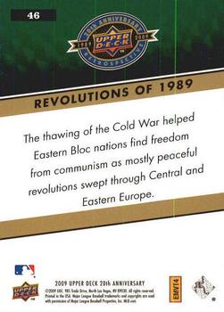 2009 Upper Deck 20th Anniversary #46 Revolutions of 1989 Back