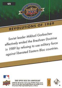 2009 Upper Deck 20th Anniversary #48 Revolutions of 1989 Back