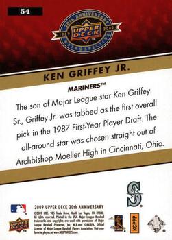 2009 Upper Deck 20th Anniversary #54 Ken Griffey Jr. Back