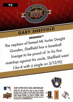 2009 Upper Deck 20th Anniversary #75 Gary Sheffield Back