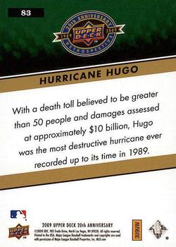 2009 Upper Deck 20th Anniversary #83 Hurricane Hugo Back