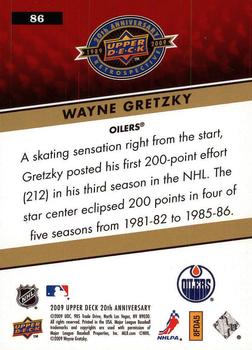2009 Upper Deck 20th Anniversary #86 Wayne Gretzky Back