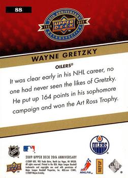 2009 Upper Deck 20th Anniversary #88 Wayne Gretzky Back