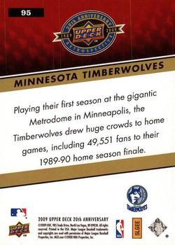 2009 Upper Deck 20th Anniversary #95 Minnesota Timberwolves Back
