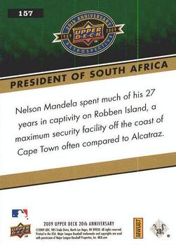 2009 Upper Deck 20th Anniversary #157 Nelson Mandela Back