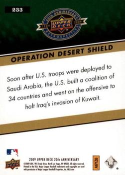 2009 Upper Deck 20th Anniversary #233 Operation Desert Shield Back
