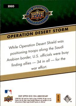2009 Upper Deck 20th Anniversary #260 Operation Desert Storm Back