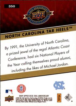 2009 Upper Deck 20th Anniversary #350 North Carolina Tar Heels Back