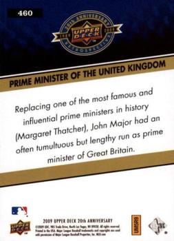 2009 Upper Deck 20th Anniversary #460 Prime Minister Of The United Kingdom Back