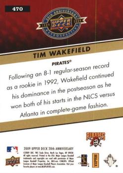 2009 Upper Deck 20th Anniversary #470 Tim Wakefield Back