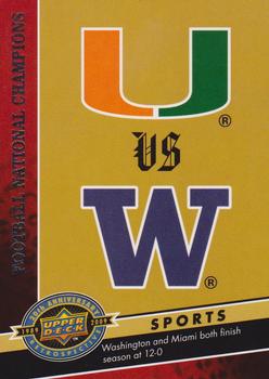 2009 Upper Deck 20th Anniversary #497 Football National Champions Front