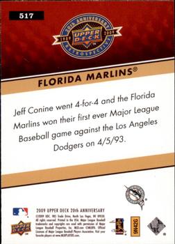 2009 Upper Deck 20th Anniversary #517 Florida Marlins Back