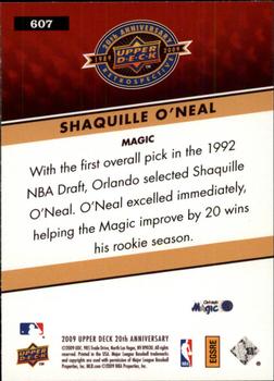 2009 Upper Deck 20th Anniversary #607 Shaquille O'Neal Back