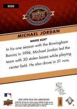 2009 Upper Deck 20th Anniversary #630 Michael Jordan Back