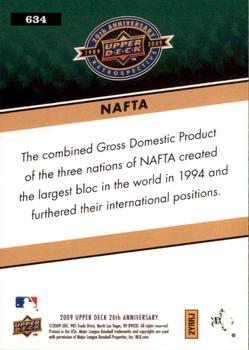 2009 Upper Deck 20th Anniversary #634 NAFTA Back