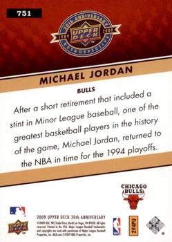 2009 Upper Deck 20th Anniversary #751 Michael Jordan Back