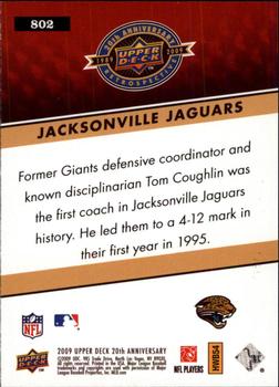2009 Upper Deck 20th Anniversary #802 Jacksonville Jaguars Back