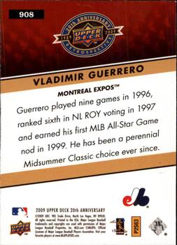2009 Upper Deck 20th Anniversary #908 Vladimir Guerrero Back
