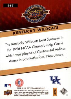 2009 Upper Deck 20th Anniversary #917 Kentucky Wildcats Back