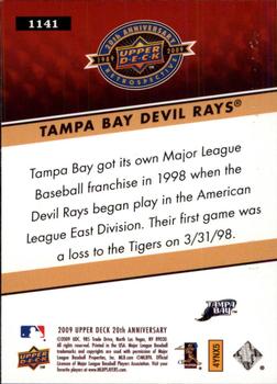 2009 Upper Deck 20th Anniversary #1141 Tampa Bay Rays Back