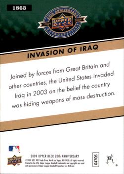 2009 Upper Deck 20th Anniversary #1863 Invasion Of Iraq Back