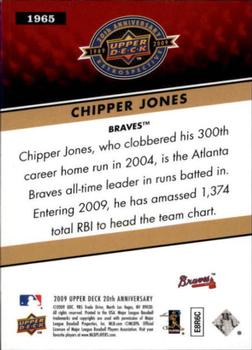 2009 Upper Deck 20th Anniversary #1965 Chipper Jones Back