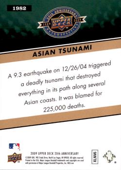 2009 Upper Deck 20th Anniversary #1982 The Asian Tsunami Back