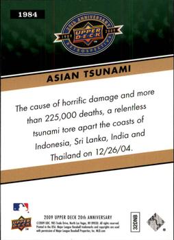 2009 Upper Deck 20th Anniversary #1984 The Asian Tsunami Back