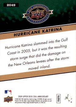 2009 Upper Deck 20th Anniversary #2049 Hurricane Katrina Back