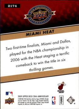 2009 Upper Deck 20th Anniversary #2174 Miami Heat Back