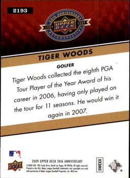 2009 Upper Deck 20th Anniversary #2193 Tiger Woods Back