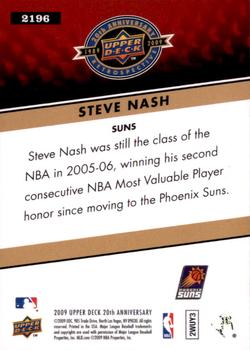 2009 Upper Deck 20th Anniversary #2196 Steve Nash Back