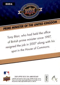 2009 Upper Deck 20th Anniversary #2284 Tony Blair Back