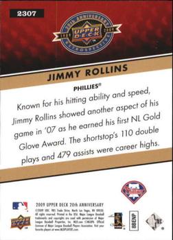 2009 Upper Deck 20th Anniversary #2307 Jimmy Rollins Back
