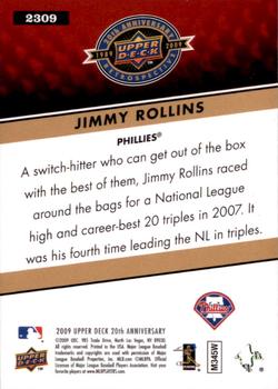 2009 Upper Deck 20th Anniversary #2309 Jimmy Rollins Back