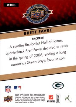 2009 Upper Deck 20th Anniversary #2406 Brett Favre Back