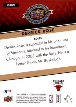 2009 Upper Deck 20th Anniversary #2459 Derrick Rose Back