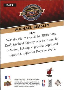 2009 Upper Deck 20th Anniversary #2471 Michael Beasley Back