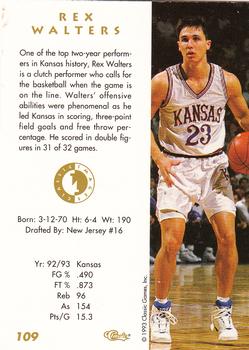 1993-94 Classic Images Four Sport #109 Rex Walters Back