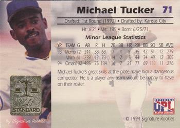 1994 Signature Rookies Gold Standard #71 Michael Tucker Back